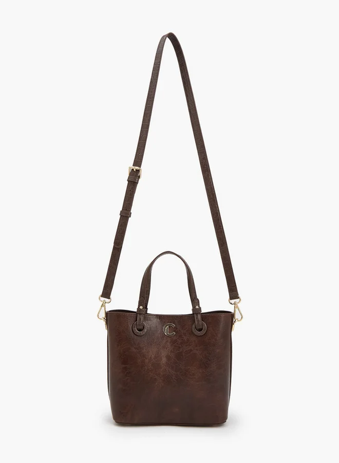 لو كونفورت Textured Tote Bag With Adjustable Strap